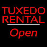 Tu edo Rental Open White Line Neonreclame