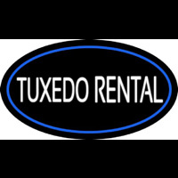 Tu edo Rental Oval Blue Neonreclame