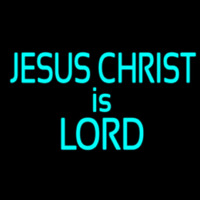 Turquoise Jesus Christ Is Lord Neonreclame