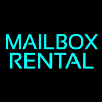 Turquoise Mailbo  Rental Block Neonreclame