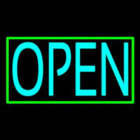 Turquoise Open Green Open Neonreclame