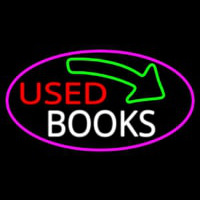 Used Books With Arrow Neonreclame