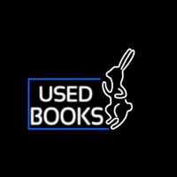 Used Books With Rabbit Logo Neonreclame