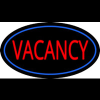 Vacancy Oval Blue Neonreclame