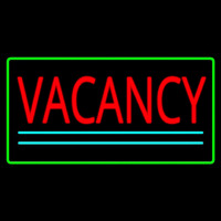 Vacancy Rectangle Green Neonreclame