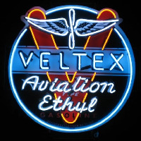 Velte  Aviation Gasoline Neonreclame