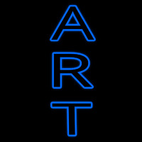 Vertical Blue Double Stroke Art Neonreclame