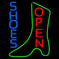 Vertical Blue Shoes Open Neonreclame