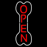 Vertical Bone Logo Open Neonreclame