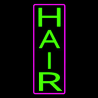 Vertical Green Hair With Pink Border Neonreclame