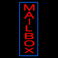 Vertical Mailbo  Blue Border Neonreclame