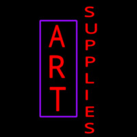 Vertical Red Art Supplies Neonreclame