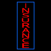 Vertical Red Insurance Blue Border Neonreclame