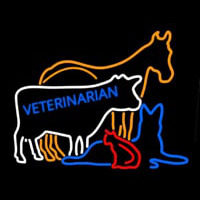 Vet Horse Cow Logo Neonreclame