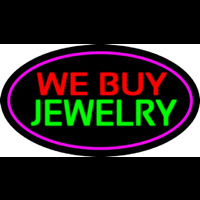 We Buy Jewelry Oval Purple Neonreclame