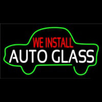 We Install Auto Glass Car Logo Neonreclame