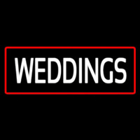 Weddings Rectangle Red Neonreclame