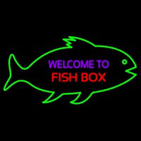 Welcome To Fish Bo  With Green Bo  Neonreclame