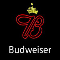 White Budweiser Crown Beer Sign Neonreclame