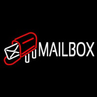 White Mailbo  Red Logo Neonreclame