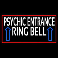 White Psychic Entrance Ring Bell Red Border Neonreclame