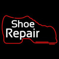 White Shoe Repair With Shoe Neonreclame