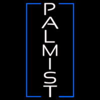 White Vertical Palmist Neonreclame