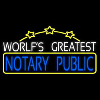 Worlds Greatest Notary Public Neonreclame