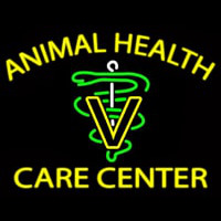 Yellow Animal Health Care Center Neonreclame