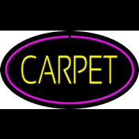 Yellow Carpet Oval Pink Border Neonreclame