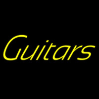 Yellow Guitars Cursive 1 Neonreclame