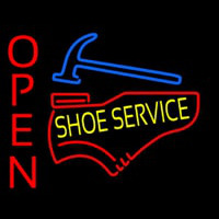 Yellow Shoe Service Open Neonreclame