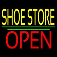 Yellow Shoe Store Open Neonreclame