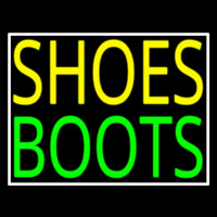 Yellow Shoes Green Boots With Border Neonreclame