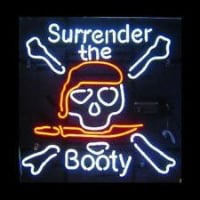 surrender the booty skull Pirate Cranial BAR PUB  Neonreclame